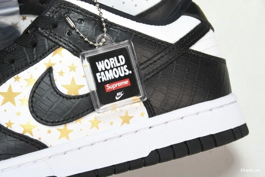  Black DH3228-102 Supreme Stars SB Low Dunk Nike 1213